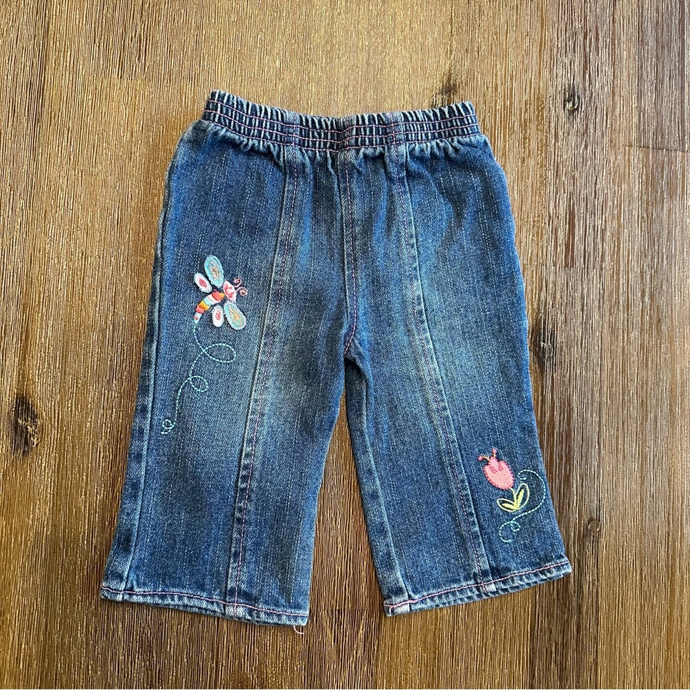 3/20$ Please Mum Baby Embroidered Jeans size 3 Months